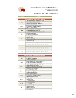INTEGRANTES DE EQUIPOS JUVENIL MAYOR