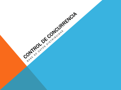 CONTROL DE CONCURRENCIA - Bases de Datos Distribuidas 2013