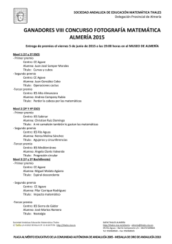 ganadores - Sociedad Matemática Thales