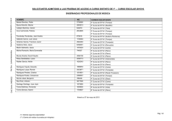 Solicitudes para cursos distintos de 1º (2º, 3º , 4º, 5º y 6º)