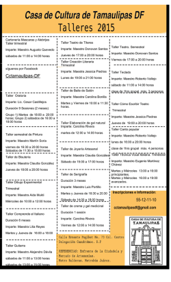 para ver y/o descargar el folleto de todos nuestros talleres