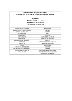 Horario y lugares de recogida de credenciales