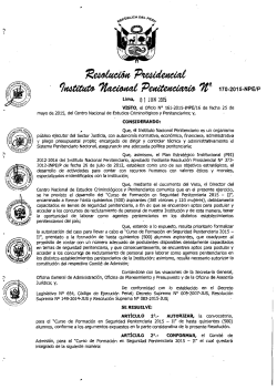 Resolucion Presidencial - Convocatoria 2015