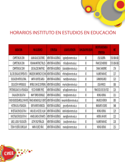 INST EN ESTUDIOS EN EDUCACION