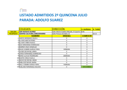 LISTADO ADMITIDOS 1º QUINCENA JULIO PARADA: ADOLFO