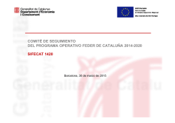comité de seguimiento del programa operativo feder de cataluña