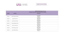 GRADO EN TRABAJO SOCIAL 2014 &ndash; 2015 TRIBUNAL ALUMNO/A