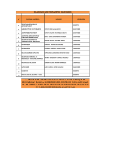 Resultados Finales del Proceso de Contratación CAS Nº 005