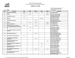 HORARIO DE CLASES 6IM8