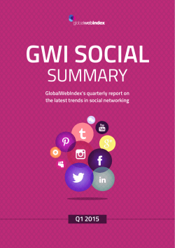 report. - GlobalWebIndex