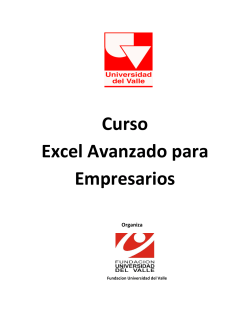 Curso_Excel_Avanzado - Fundación Universidad del Valle