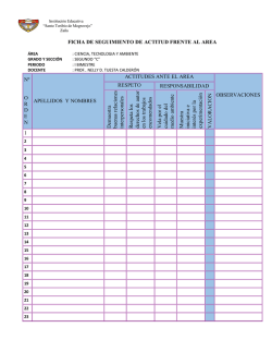 ficha de observaci&oacute;n de actitud ante el area de cta
