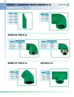 Tubería y conexiones PPR CLASE 16