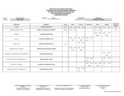 Horarios de 1er Semestre