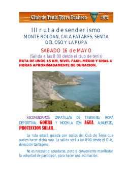 III ruta de senderismo - Club de Tenis Torre Pacheco