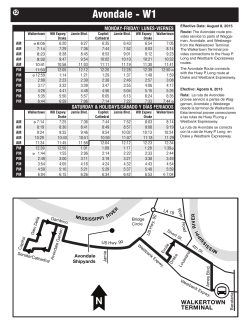 to the W1 Avondale schedule in PDF