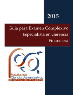 Gu&iacute;a para Examen Complexivo Especialista en Gerencia
