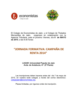 jornada formativa: campa&ntilde;a de renta 2014