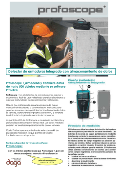 Detector de armaduras integrado con almacenamiento de