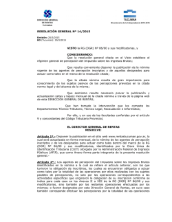 14/15 - Dirección General de Rentas de Tucumán