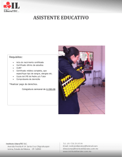 ASISTENTE EDUCATIVO - Instituto LiberaTEC