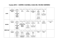 Cursos 2015 | CENTRO CULTURAL CASA DEL VECINO MISTERIO