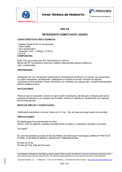 ficha t&eacute;cnica de producto malva detergente