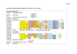 Horario y programa de comunicaciones