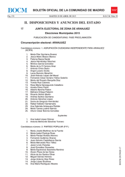 II. DISPOSICIONES Y ANUNCIOS DEL ESTADO
