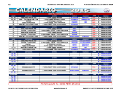 calendario open nacionales 2015 - Federación Chilena de Tenis de