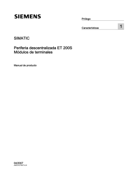 SIMATIC Periferia descentralizada ET 200S Módulos de