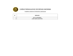 Lista de Poderes vigentes otorgados a abogados