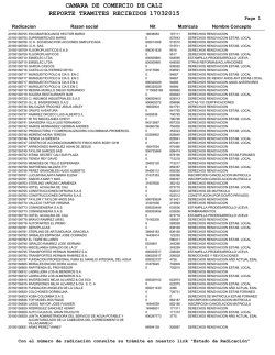 camara de comercio de reporte tramites recibidos 17032015 cali