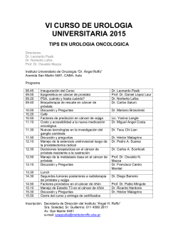 VI-Curso-de-Urologia - Instituto de Oncología Ángel H. Roffo