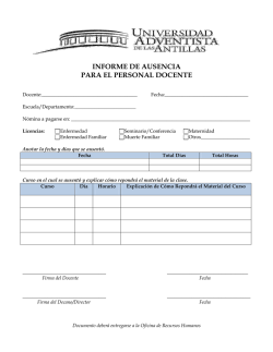 Informe de Ausencias