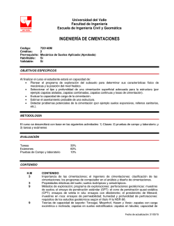 ingenier&iacute;a de cimentaciones - Escuela de Ingenieria Civil y Geomatica