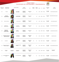 Directorio Secretar&iacute;a de Contralor&iacute;a y Transparencia