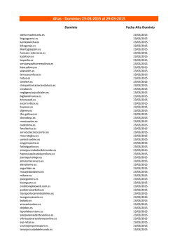 Altas - Dominios 23-03-2015 al 29-03-2015
