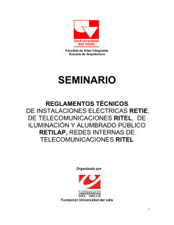 seminario reglamentos técnicos - Fundación Universidad del Valle