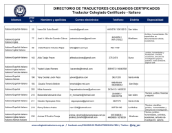 Italiano - Colegio de traductores
