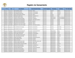 Registro de Saneamiento
