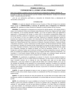 PODER JUDICIAL CONSEJO DE LA JUDICATURA FEDERAL