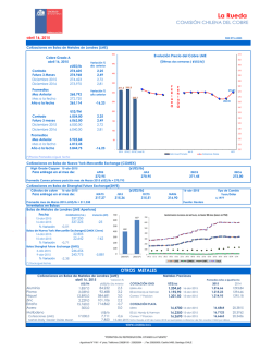 informe diario de Cochilco - Comisi&oacute;n Chilena del Cobre