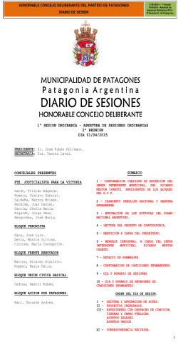 01 de Abril - Honorable Concejo Deliberante Patagones