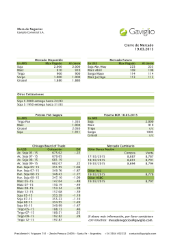 Gaviglio Cierre de Mercado