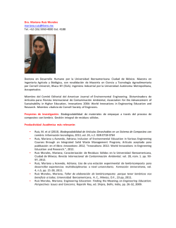 Dra. Mariana Ruiz Morales mariana.ruiz@ibero