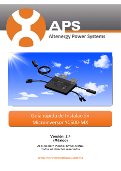 Gu&iacute;a r&aacute;pida de instalaci&oacute;n APS YC500-MX V.1.1