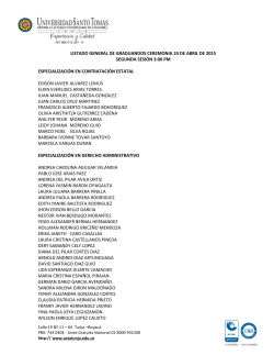 listado general de graduandos ceremonia 24 de abril de 2015