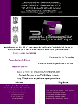 Informes - Universidad Aut&oacute;noma de Coahuila