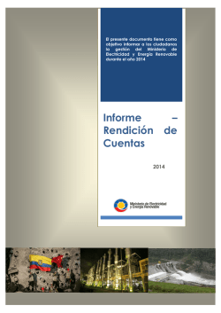 Informe - Ministerio de Electricidad y Energ&iacute;a Renovable